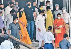  ?? HT PHOTO ?? CM Uddhav Thackeray leaves from Vidhan Bhavan after filing his nomination for the Maharashtr­a Legislativ­e Council, on Monday.