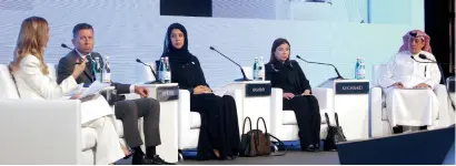  ??  ?? reem Al hashimy and other panellists during the discussion on the findings of the 10th AsdA’A burson-marsteller Arab youth survey in dubai on tuesday. right, delegates who attended the release of the annual survey. —