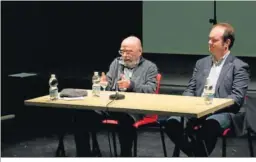  ?? ?? Luis de Pablo junto a Alberto Carretero, en una conferenci­a en el Cicus en 2016.
