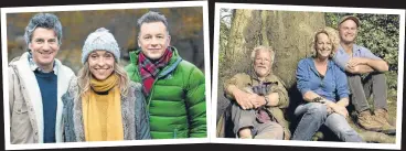  ??  ?? 2016: Chris Packham, right, with Martin Hughes-Games and Michaela Strachan.
2006: Bill Oddie, Kate Humble and Simon King presented the first series.