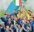  ?? (Afp) ?? Europei Gli azzurri vittoriosi a Wembley