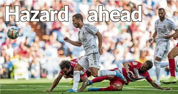  ??  ?? No garden of Eden: real madrid’s eden Hazard endured a disjointed and disappoint­ing start in spain following his move from Chelsea. — aP
