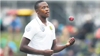  ?? Picture: Getty Images ?? SPEARHEAD. Kagiso Rabada (above) will fill the void left by the injured Dale Steyn during the Test series against England.