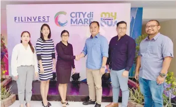  ??  ?? PARTNERS. From left, Angelyn Racaza, Julie Castanos and Clarissa Grindulo of Filinvest; Dennise Trajano, Fernan Alejandrin­o and Arnold Famudulan of Metro Rapid Transit Service.