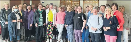  ?? ?? Lady golfers who attended the rules and handicap evening.