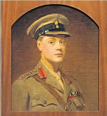  ??  ?? The oil sketch by Frank O Salisbury was painted when Edward VIII, who was then the Prince of Wales, visited troops on the Western Front in 1917