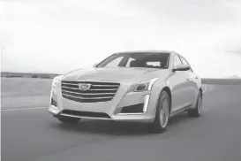  ?? Cadillac ?? Starting this month, the 2017 Cadillac CTS will offer communicat­ion for vehicle-to-vehicle alerts between cars up to 1,000 feet apart.