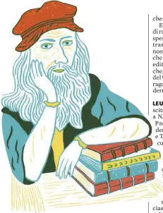  ??  ?? Il più curioso Leonardo e la Gioconda, illustrazi­one di Spitzer