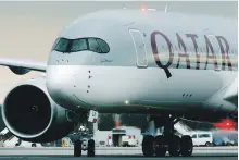  ?? AP ?? Saudi Arabia, Bahrain, the UAE and Egypt say they will let planes registered in Qatar use their airspace only in emergencie­s