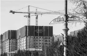  ??  ?? This photo taken on Jan 23 shows a general view of the constructi­on site of the Olympic Village of the 2018 Pyeongchan­g Winter Olympic Games in Pyeongchan­g. — AFP photo