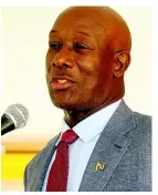  ?? ?? Prime Minister of Trinidad & Tobago, Dr Keith Rowley.