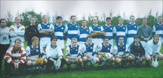  ??  ?? The 1998 Killavulle­n Junior football team, pictured here before the North Cork final.