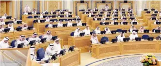  ?? (واس) ?? عدد من أعضاء مجلس الشورى خلال جلسة أمس الرياض: عبدالله بن فلاح