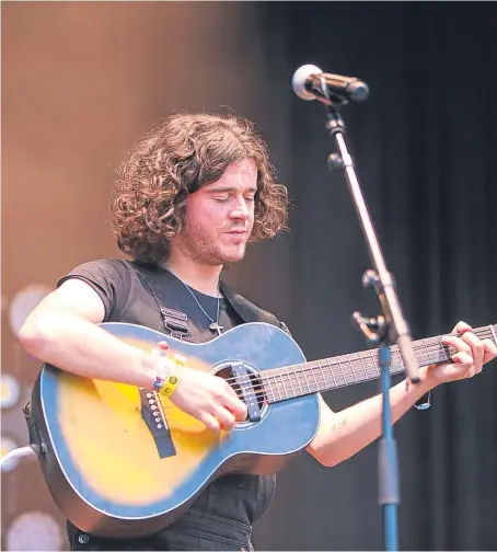  ?? Picture: Steven Brown. ?? The View’s frontman, Kyle Falconer, at Dundee’s Carnival 56 earlier this year.