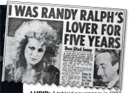  ??  ?? LURID: A tabloid newspaper in 1987 revealed Halpern’s second mistress