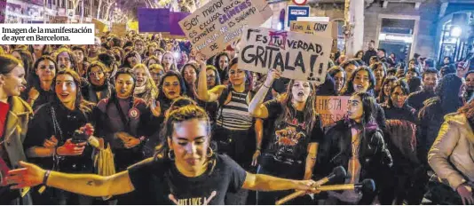  ?? Jordi Otix ?? Imagen de la manifestac­ión de ayer en Barcelona.
