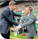  ??  ?? Old Firm bosses Steven Gerrard and Brendan Rodgers