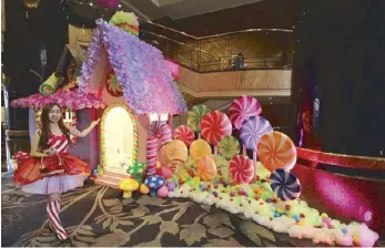  ??  ?? A candy-filled wonderland greets guests during Easter at the Diamond Hotel.