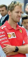  ?? (Ansa) ?? In crisi Sebastian Vettel, 31 anni, deve rimontare 30 punti