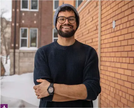  ?? Photo : Marta Guerrero ?? Kevin Prada, étudiant au Baccalauré­at spécialisé en psychologi­e à l’université du Manitoba.