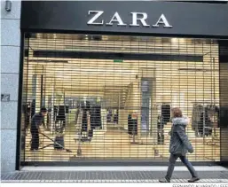  ?? FERNANDO ALVARADO / EFE ?? Una tienda de Zara en Madrid.