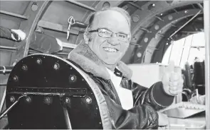  ?? DAVE FRANKS PHOTO ?? Jack Roush enjoying his time inside the Canadian Warplane Heritage Museum's prized Avro Lancaster.