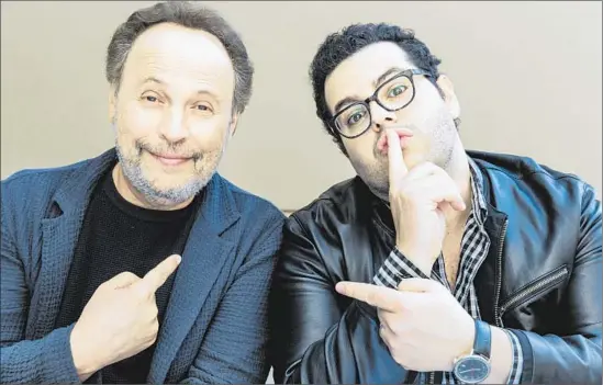  ?? Marcus Yam Los Angeles Times ?? OFF-SCREEN, Billy Crystal, left, and Josh Gad are a mutual admiration society. On-screen, they play acid-tipped rivals on the new FX series “The Comedians.”