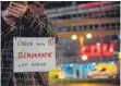 ?? FOTO: DPA ?? Demonstrat­ion gegen die EU-Copyright-Reform vor der CDU-Parteizent­rale in Berlin.