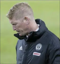  ?? THE CANADIAN PRESS FILE ?? Union coach Jim Curtin wasn’t too happy the last time he played Toronto FC, a 3-0 road loss in May. The way his team has been looking lately, however, bodes well for the Union’s upcoming rematch next week with Toronto at home.