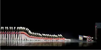  ?? ?? The Rockettes’ “Parade of the Wooden Soldiers” requires hours of rehearsals.