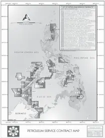  ??  ?? Petroleum service contract map.