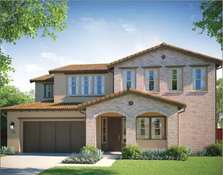  ??  ?? A new home collection is now selling at Oakwood Shores in Manteca.