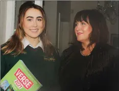  ??  ?? Anabel Kavanagh with her mother, Siobhan Cullen, a teacher and student liaison officer at Gorey Community College.