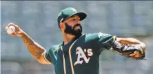  ?? Scott Strazzante / The Chronicle 2020 ?? Starting pitcher Mike Fiers is 269 with a 4.00 ERA in his twoplus years with the A’s. He’s 7562 in his bigleague career.