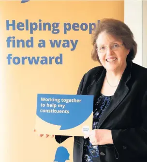  ??  ?? Rosie Cooper MP at Citizens Advice meeting