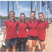  ?? FOTO: ROOS ?? Das Team (v.l.):
Kirsten Roos, Steuerfrau Maike Roos, Julia Achterberg und
Maren Roos.