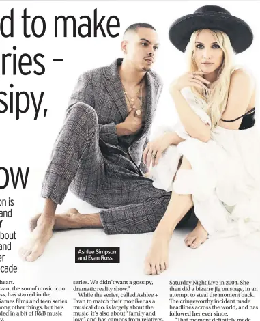  ??  ?? Ashlee Simpson and Evan Ross