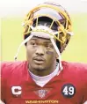  ?? WALSH/ASSOCIATED PRESS
SUSAN ?? Dwayne Haskins, drafted in the first round by Washington in 2019, has been released by the team after two COVID-19 protocol violations and a 1-5 record this season.