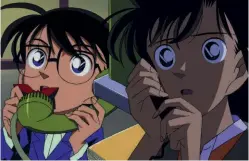  ??  ?? Conan spricht mit der Stimme von Shin’ichi, Rans Freund. Ob das so gut klappt?