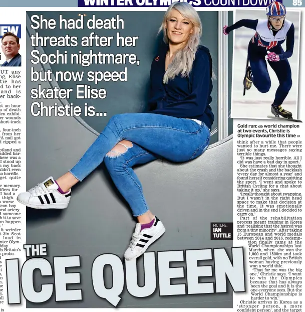  ??  ?? and GGoldld run: as worldld champion h i at two events, Christie is Olympic favourite this time