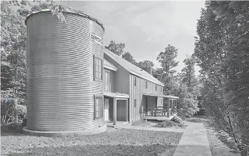  ??  ?? When Bill and Karen’s designer pitched the concept of a silo as the major component of a vacation dream home he was designing for them near Marshall, Virginia, the couple at first were hesitant. But they soon changed their minds.