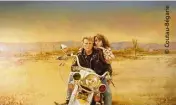  ??  ?? Angelo Vadala (né en ) - Portrait de Johnny et Adeline sur une moto dans le désert,  – Estimation :   –   €