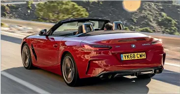  ??  ?? The Z4 has more finesse and involvemen­t for a Sunday morning blast. But do modern drivers want that kind of indulgence?