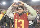  ?? USA TODAY SPORTS ?? Southern Cal quarterbac­k Caleb Williams isn’t eligible for the NFL draft until 2024.