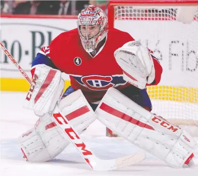  ?? RICHARD WOLOWICZ / GETTY IMAGES FILES ?? Carey Price has won the Vezina Trophy and the Hart Trophy as NHL MVP. He's led Canada to victory at the world juniors, the Olympics and the World Cup. There's one championsh­ip the career the Canadiens goalie has yet to win.
