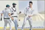  ?? AP ?? ■
Shaheen Afridi rattled Bangladesh with his pace.