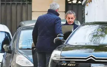  ?? Reuters ?? ■ Former French president Nicolas Sarkozy in Paris, France. Sarkozy was first taken into custody on Tuesday morning, but left the police building around midnight in the Libya case.