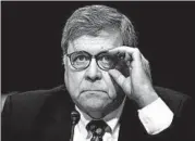  ?? ANDREW HARNIK/AP ?? William Barr, the attorney general from 1991 to 1993 under President George H. W. Bush, will succeed Jeff Sessions.
