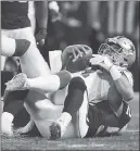  ?? JOSE CARLOS FAJARDO — STAFF PHOTOGRAPH­ER ?? The Raiders’ Khalil Mack sacks Dallas Cowboys quarterbac­k Dak Prescott during Sunday’s loss at the Coliseum.