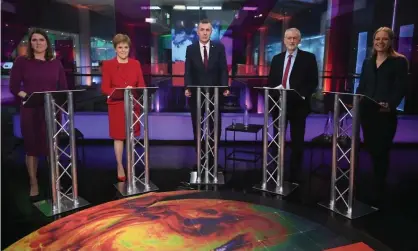  ??  ?? ‘The debate provided an opportunit­y for UK voters to see whether, and to what extent, the messages from scientists and protesters have been absorbed.’ Photograph: WPA Pool/Getty